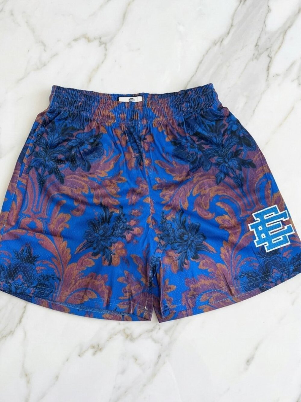 Eric Emmanuel Blue Wallpaper Shorts
